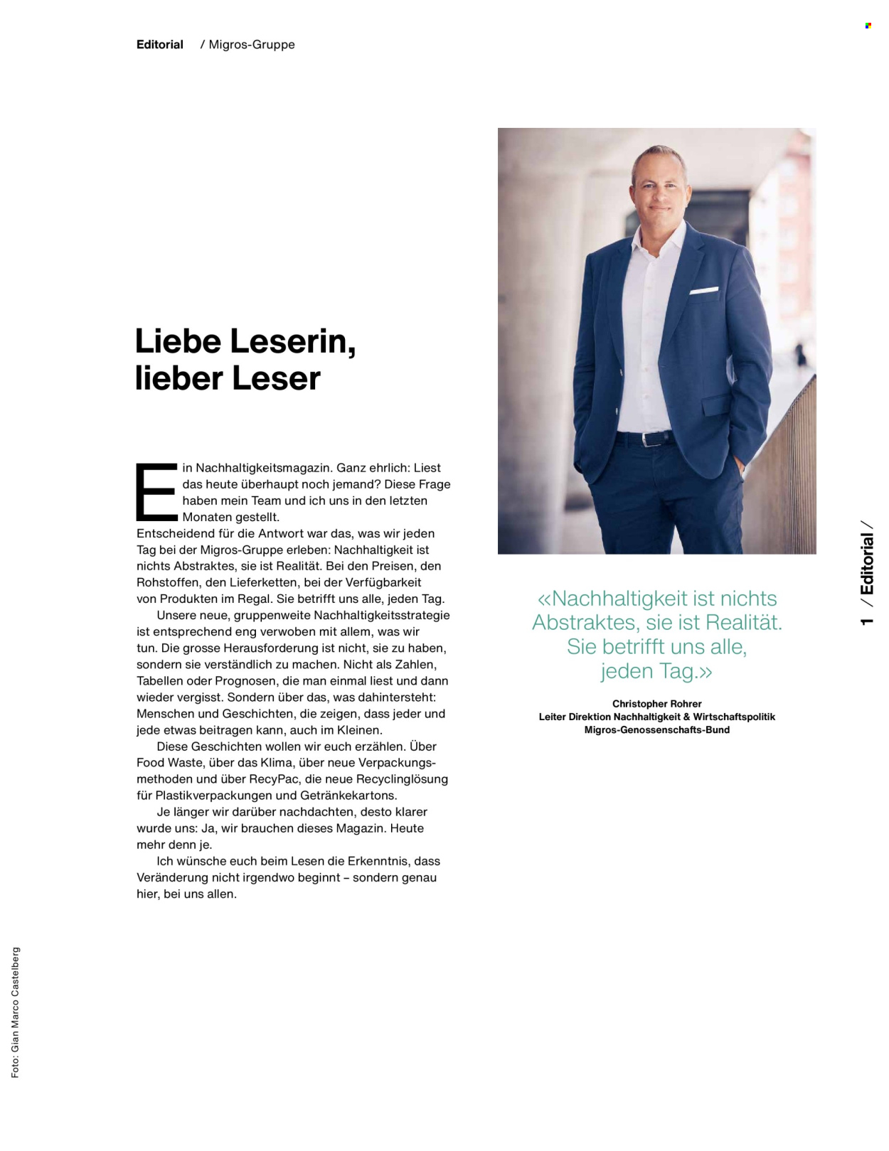 Catalogue Migros. Page 3. Page 3