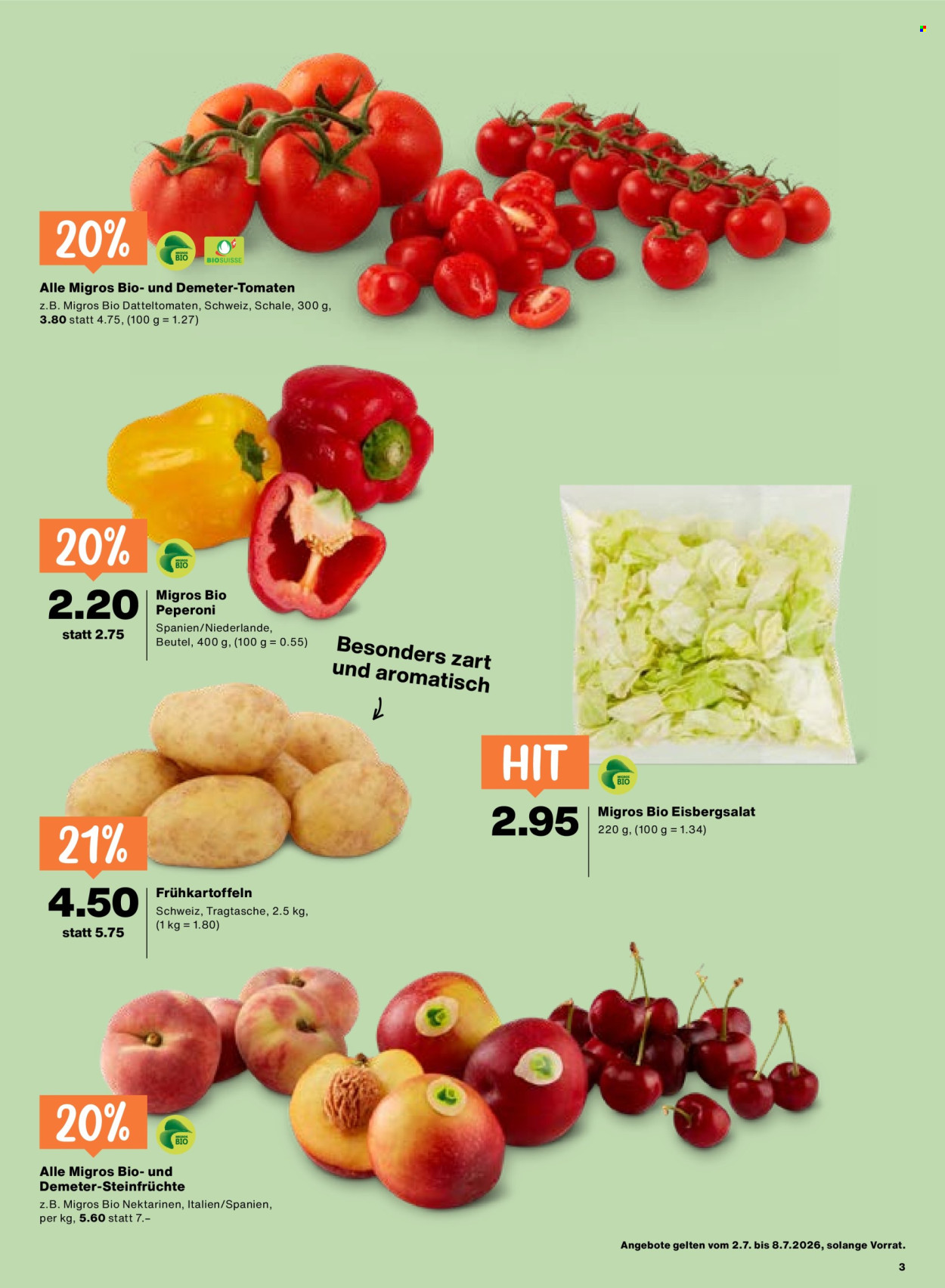 Catalogue Migros - 2.7.2026 - 8.7.2026. Page 3. Page 3