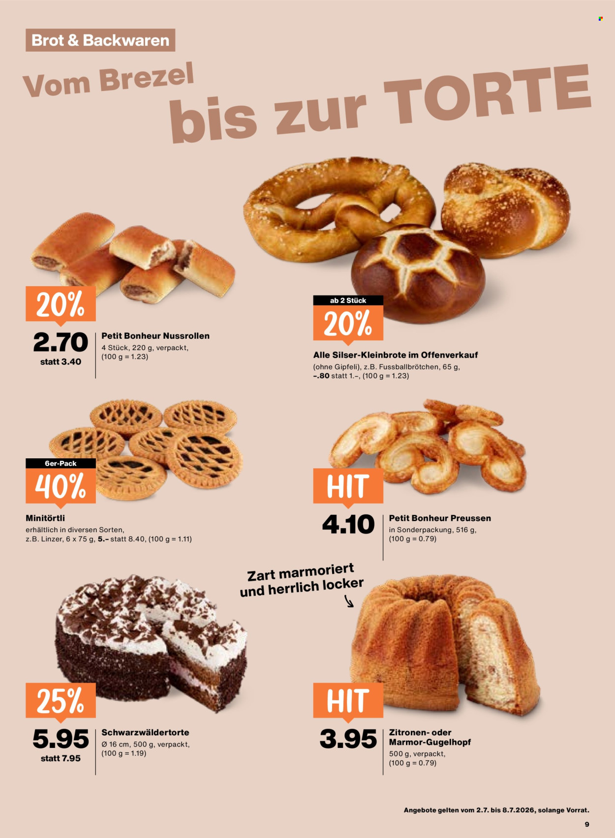 Catalogue Migros - 2.7.2026 - 8.7.2026. Page 9. Page 9