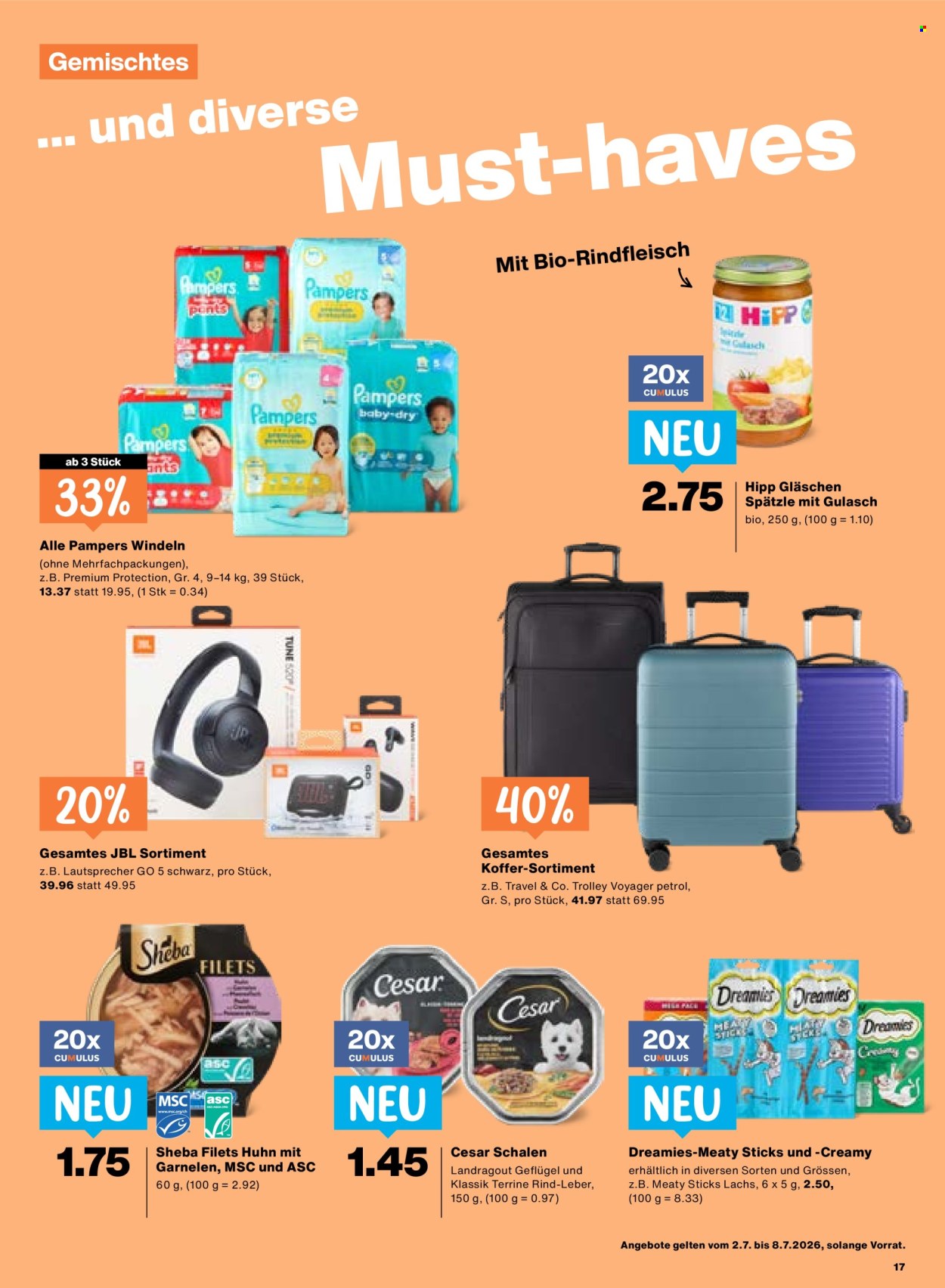 Catalogue Migros - 2.7.2026 - 8.7.2026. Page 17. Page 17