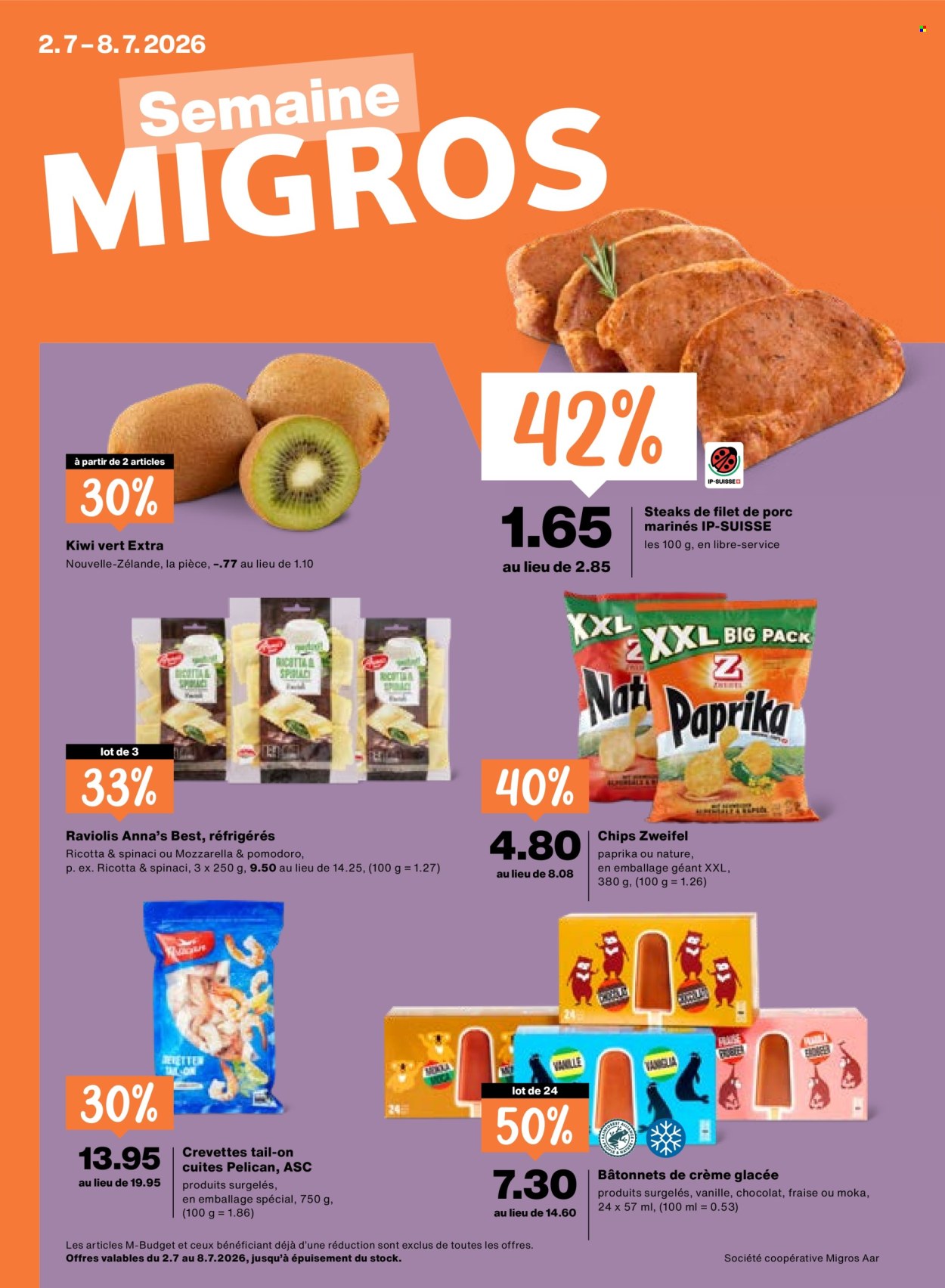 Catalogue Migros - 2.7.2026 - 8.7.2026. Page 1. Page 1