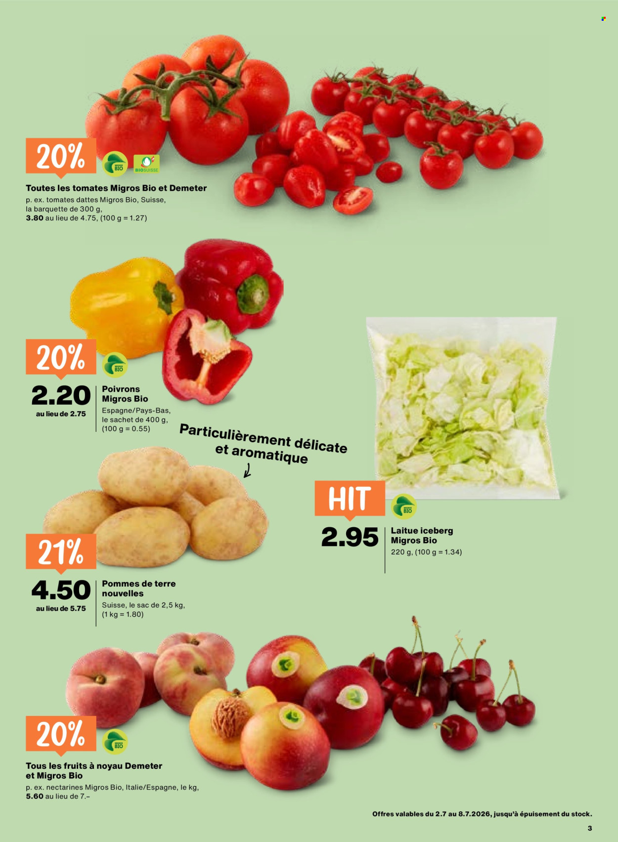 Catalogue Migros - 2.7.2026 - 8.7.2026. Page 3. Page 3