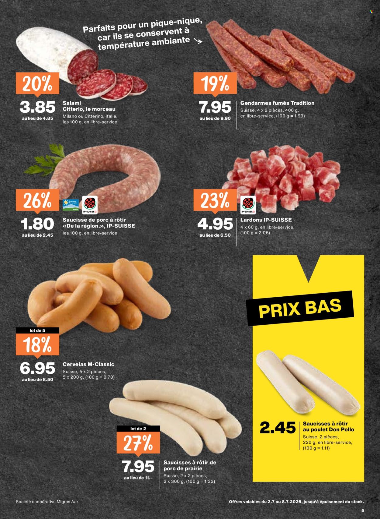 Catalogue Migros - 2.7.2026 - 8.7.2026. Page 5. Page 5