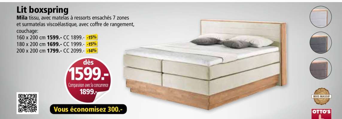Lit boxspring