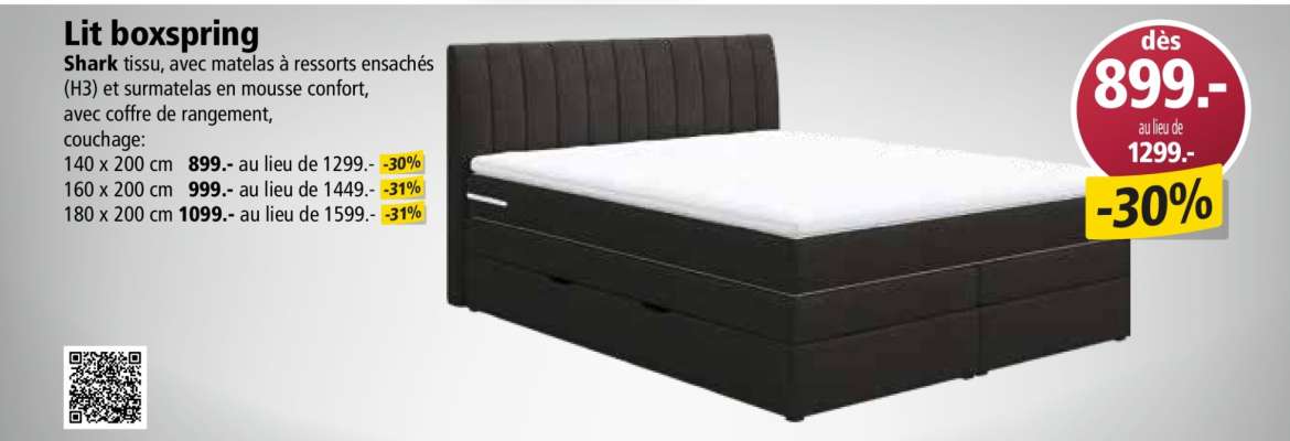 Lit boxspring