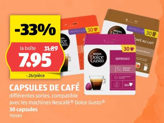 CAPSULES DE CAFÉ