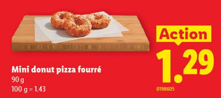 Mini donut pizza fourré