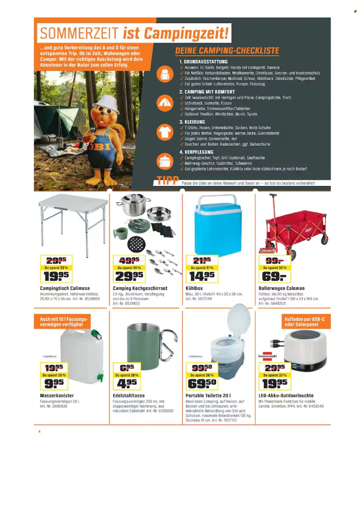 Catalogue OBI - 8.7.2026 - 4.8.2026. Page 4. Page 4