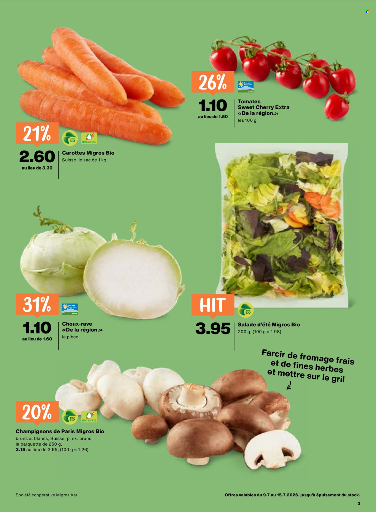 Catalogue Migros - 9.7.2026 - 15.7.2026. Page 3. Page 3