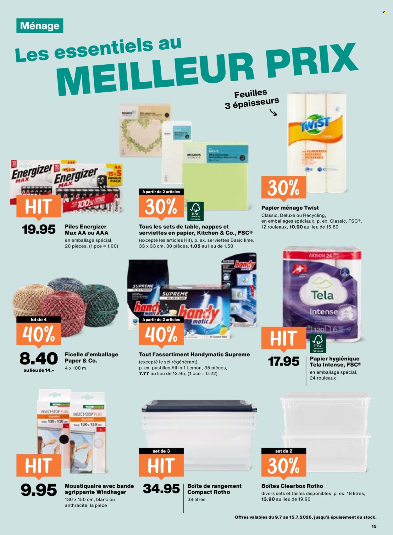 Catalogue Migros - 9.7.2026 - 15.7.2026. Page 15. Page 15