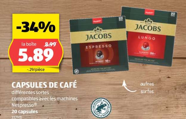 CAPSULES DE CAFÉ