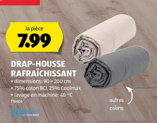 Drap-housse rafraîchissant