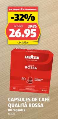 CAPSULES DE CAFÉ QUALITÀ ROSSA