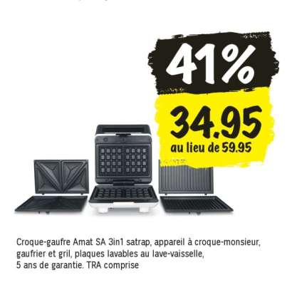 Croque-gaufre Amat SA 3in1 satrap