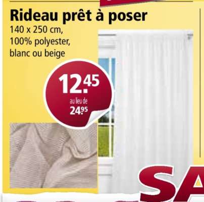 Rideau prêt à poser