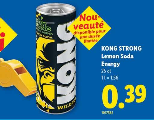 KONG STRONG Lemon Soda Energy