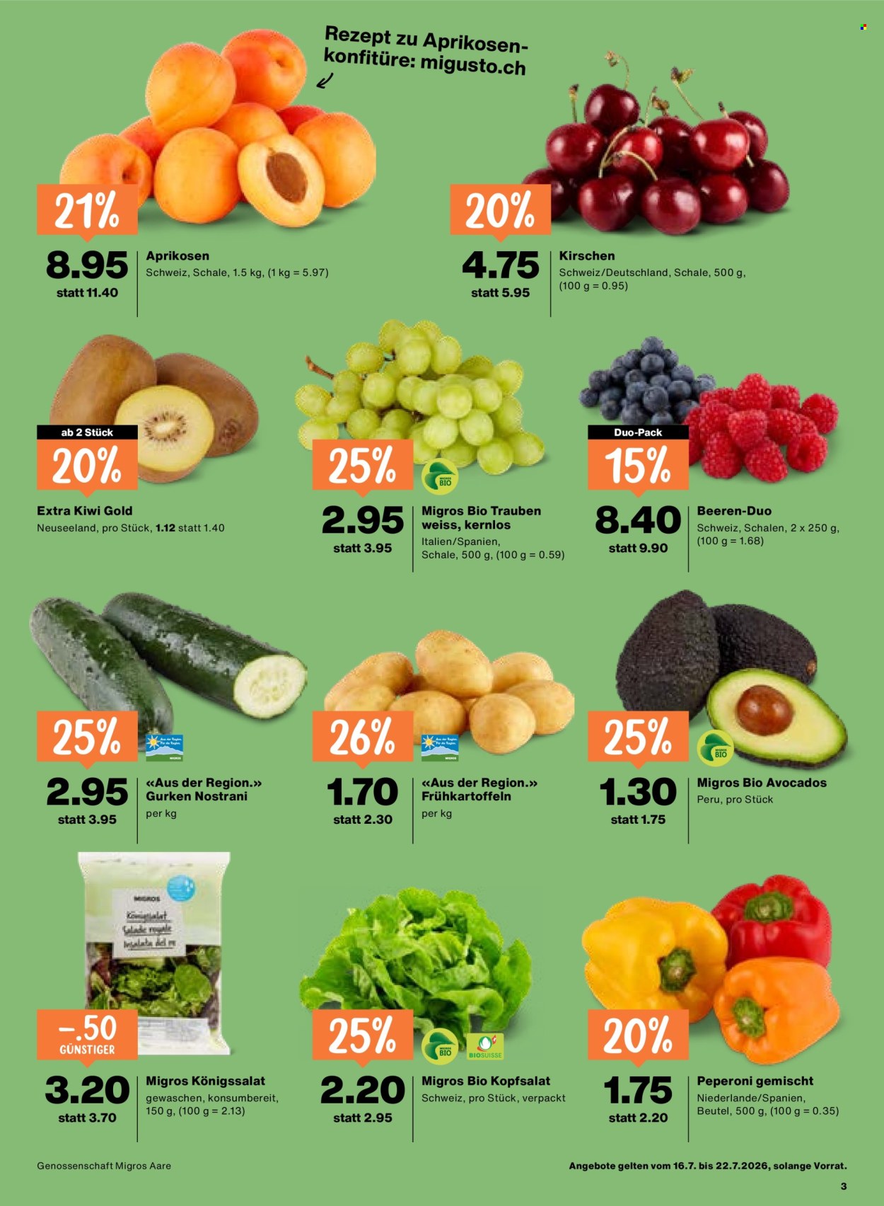 Catalogue Migros - 16.7.2026 - 22.7.2026. Page 3. Page 3
