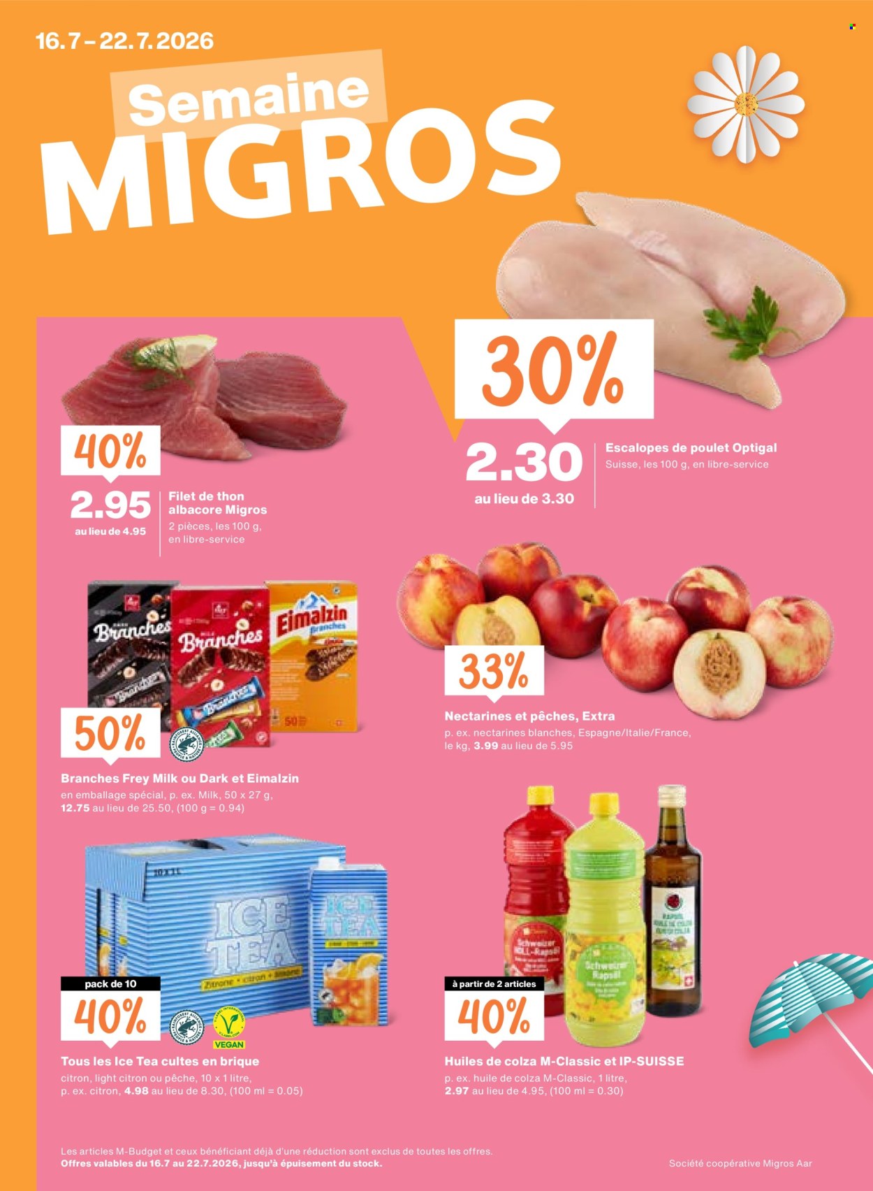 Catalogue Migros - 16.7.2026 - 22.7.2026. Page 1. Page 1