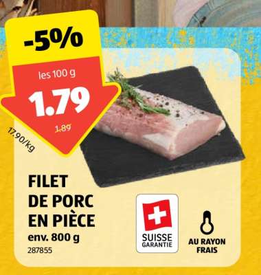 FILET DE PORC EN PIÈCE