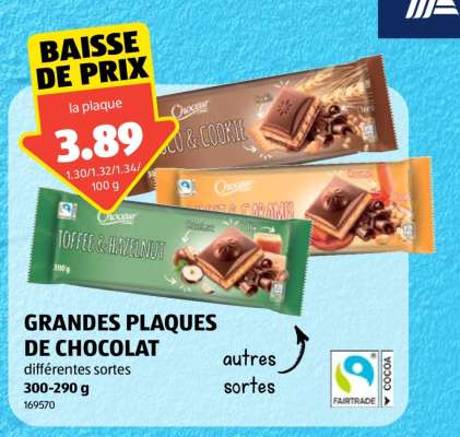 GRANDES PLAQUES DE CHOCOLAT