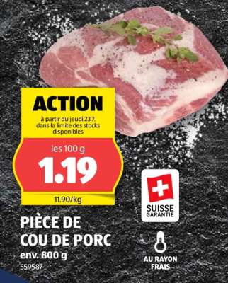 PIÈCE DE COU DE PORC