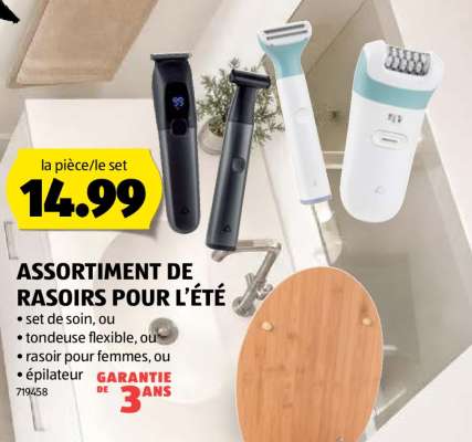ASSORTIMENT DE RASOIRS POUR L'ÉTÉ