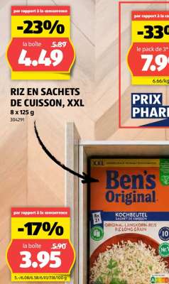 RIZ EN SACHETS DE CUISSON, XXL