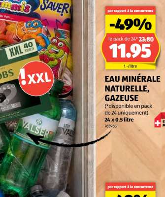 EAU MINÉRALE NATURELLE, GAZEUSE