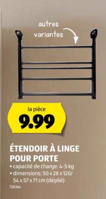ÉTENDOIR À LINGE POUR PORTE