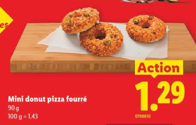 Mini donut pizza fourré