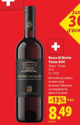 Rosso di Merlot Ticino DOC