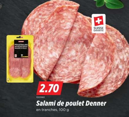 Salami de poulet Denner