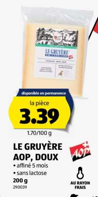 LE GRUYÈRE AOP, DOUX