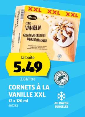 CORNETS À LA VANILLE XXL