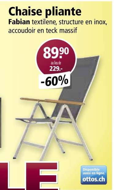 Chaise pliante
