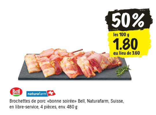 Brochettes de porc «Bonne soirée»