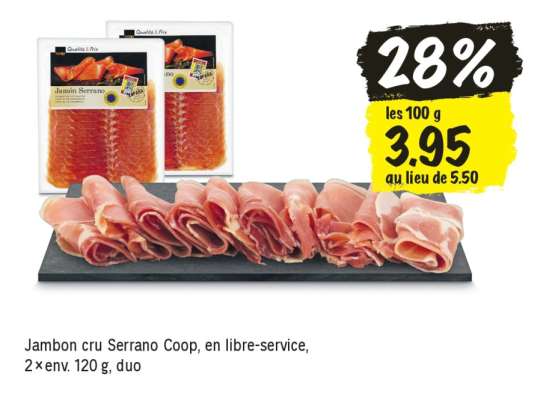 Jambon cru Serrano Coop