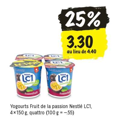 Yogourts Fruit de la passion Nestlé LC1