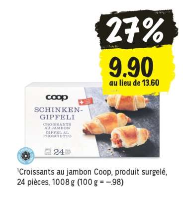 Croissants au jambon Coop