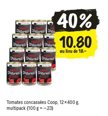 Tomates concassées Coop