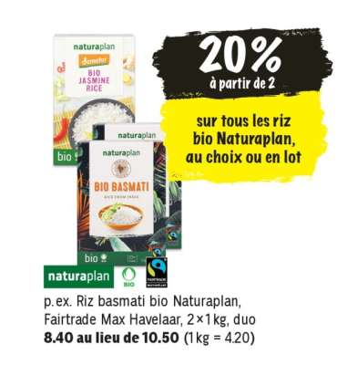 Riz basmati bio Naturaplan