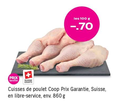Cuisses de poulet Coop Prix Garantie