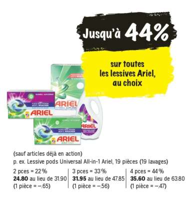 Ariel Lessive pods Universal All-in-1
