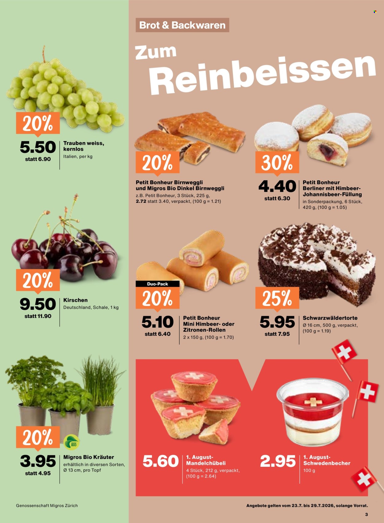 Catalogue Migros - 23.7.2026 - 29.7.2026. Page 3. Page 3