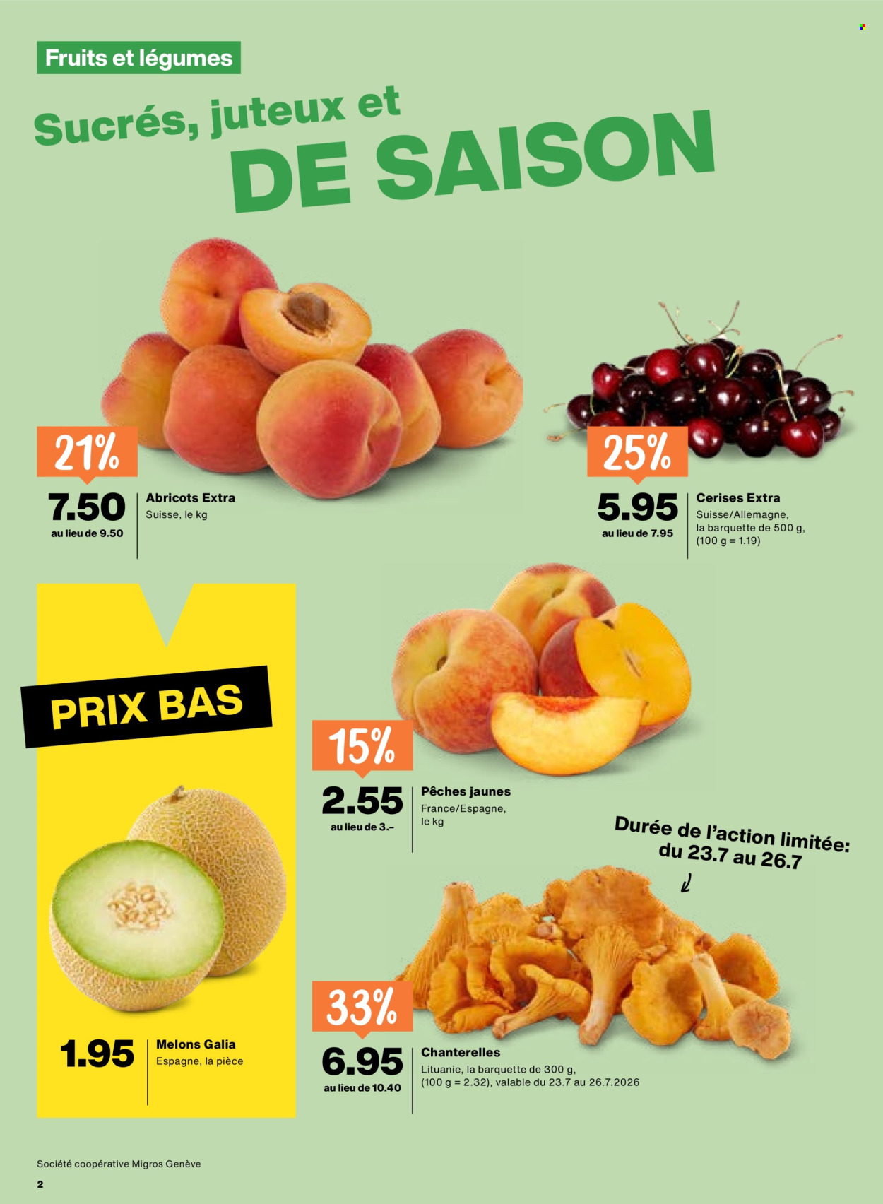 Catalogue Migros - 23.7.2026 - 29.7.2026. Page 2. Page 2