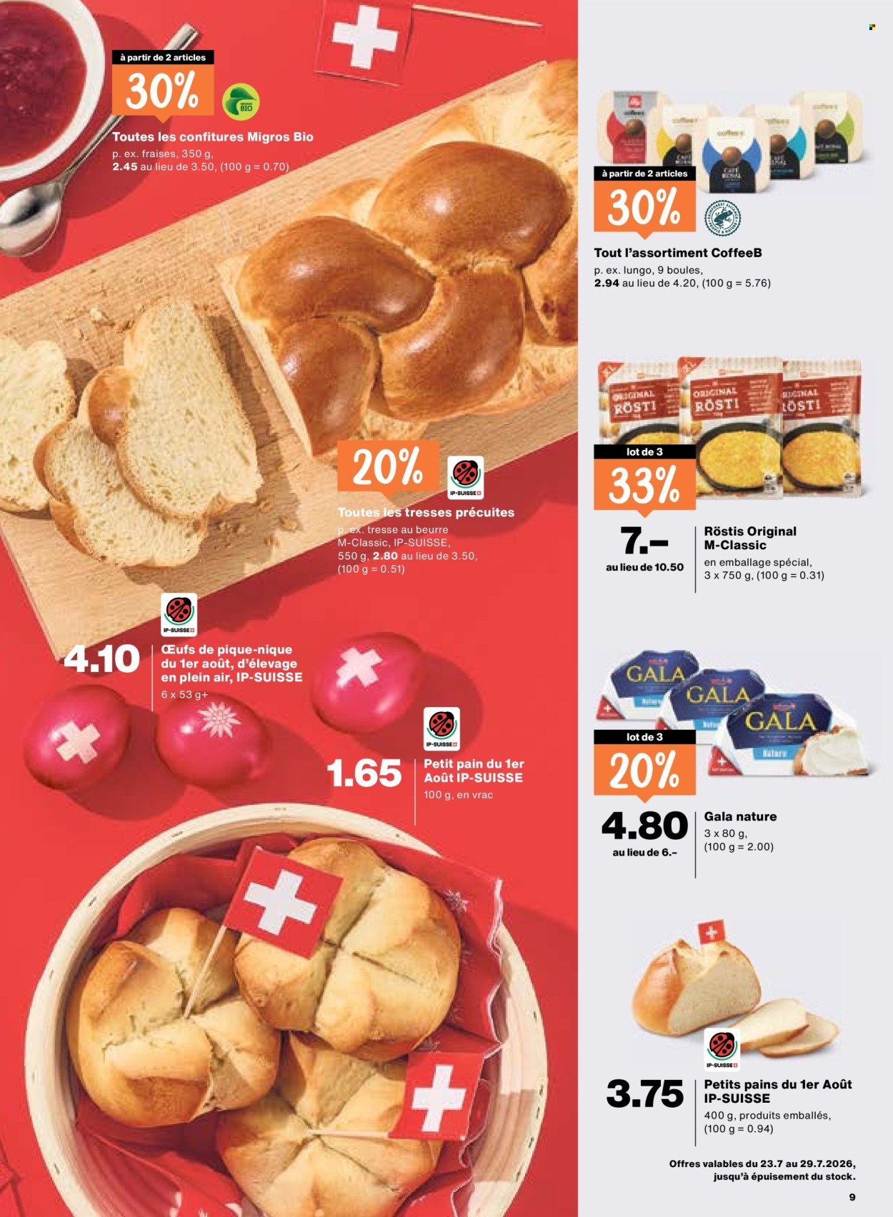 Catalogue Migros - 23.7.2026 - 29.7.2026. Page 9. Page 9