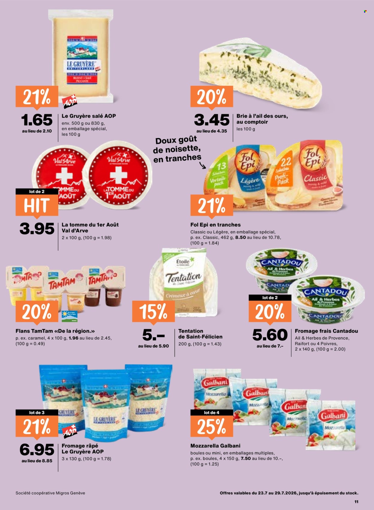 Catalogue Migros - 23.7.2026 - 29.7.2026. Page 11. Page 11