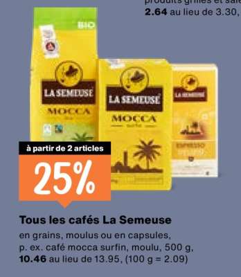 Tous les cafés La Semeuse
