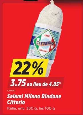 Salami Milano Bindone Citterio