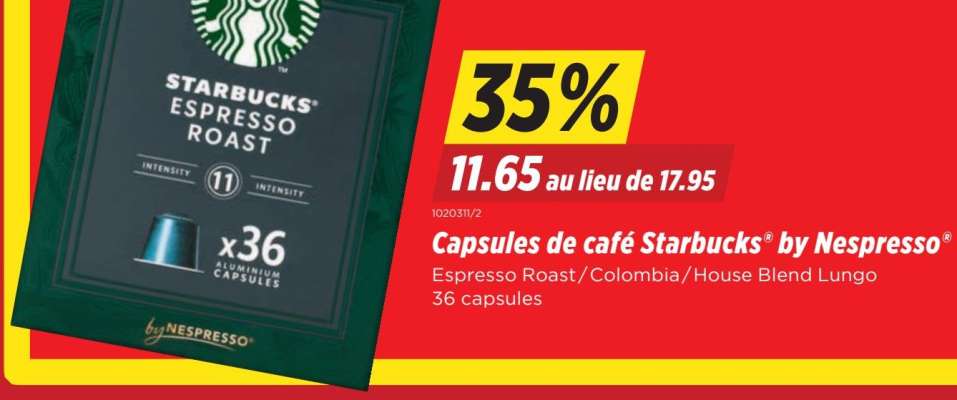 Capsules de café Starbucks® by Nespresso®